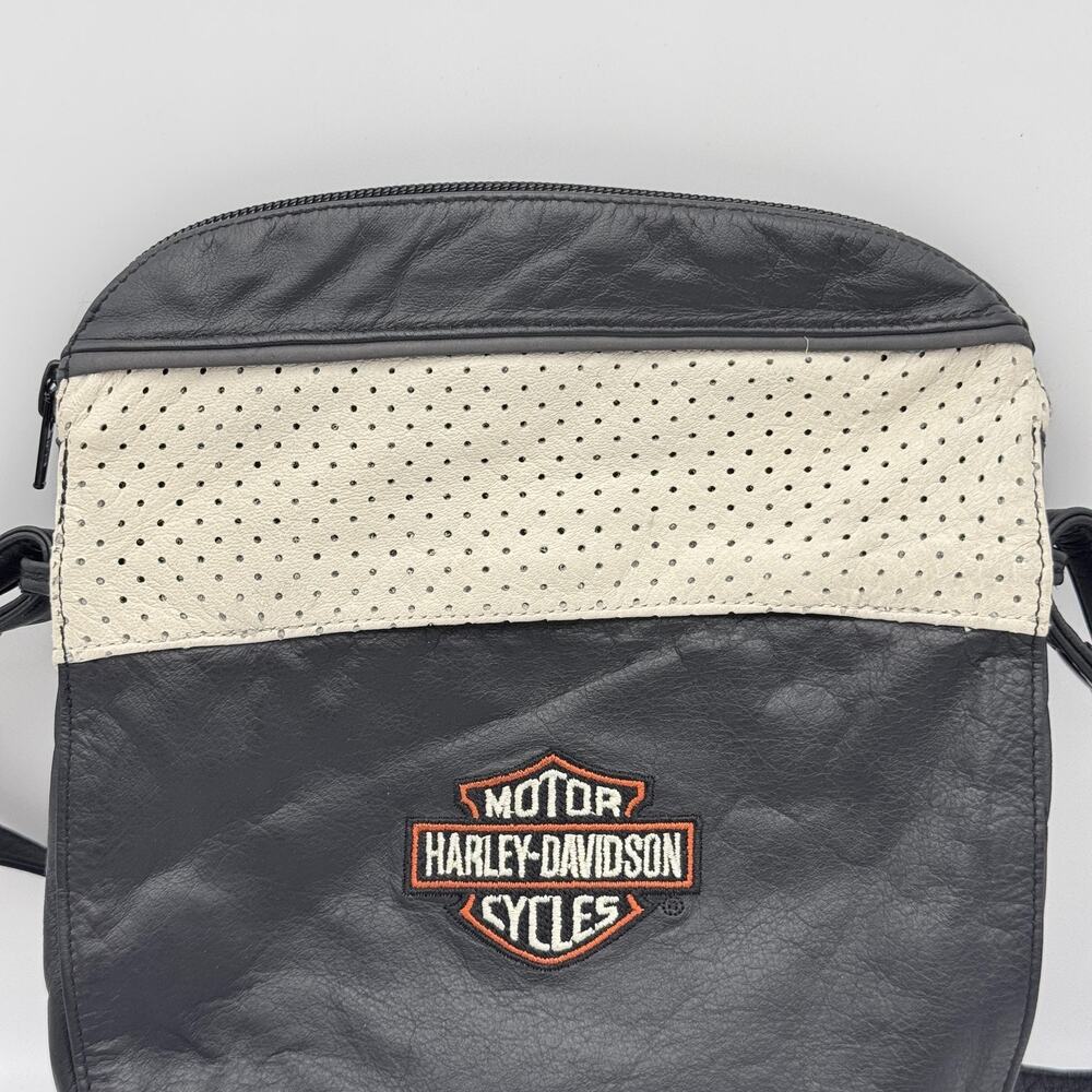 Harley Davidson Shoulder Bag Leather Motorcycle Crossbody Accessory Biker Moto - Picture 2 of 9